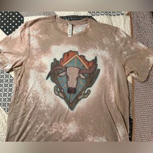 Tie dye Western Bull Graphic Tee